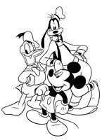 kolorowanki Kaczor Donald, Goofy i Myszka Miki od Disney - malowanki do wydruku numer  29